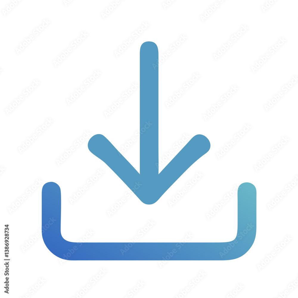 Arrow Pointing Down Representing Download Action Icon Design Arrow Pointing Down Representing Download Action Icon Design
