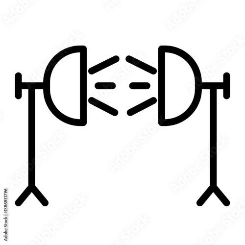 Softbox Light Vector Line Icon Design