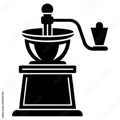 Grinder Icon Silhouette Vector High-Resolution on White Background.