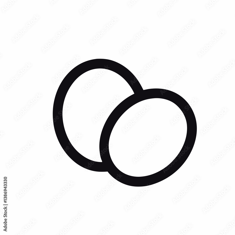 Two Eggs Vector Illustration Culinary Icon Breakfast Symbol Minimalist Design Style Two Eggs Vector Illustration Culinary Icon Breakfast Symbol Minimalist Design Style