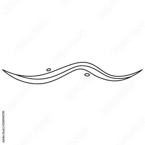 Abstract Swirl Design: A minimalist line art design featuring elegant, flowing curves, evoking a sense of motion, balance, and artistic finesse.