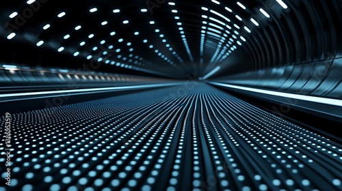 Futuristic Tunnel Escalator