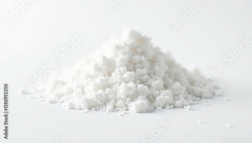 Obraz na płótnie Pile of white granulated sugar on white background, candy, photography, pure w salonie