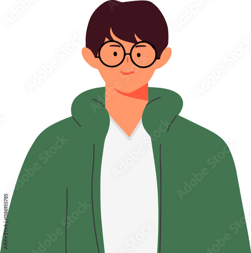 Think green and Earth Day profile portraits of male and female characters modern people avatars