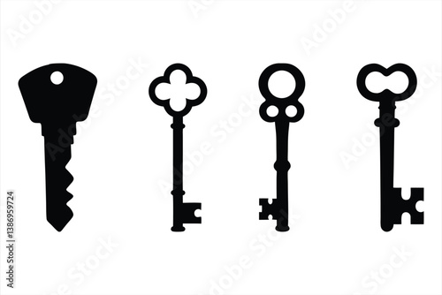 Set of key Silhouettes