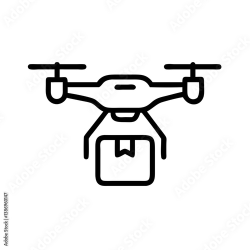 Autonomous Delivery Drone in Flight for Fast Logistics and Shipping