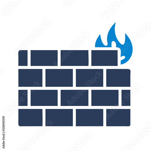 Cyber Firewall Barrier Illustration for Online Threat Defense