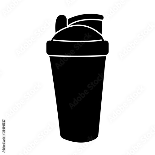 Stylish black shaker cup designed for mixing protein drinks and smoothies effectively