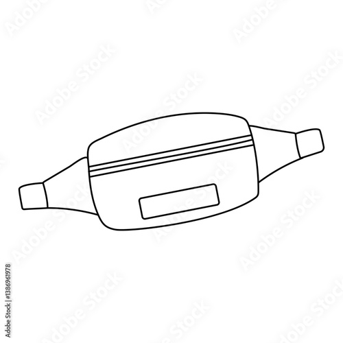 Stylish fanny pack design on display without color or texture, showcasing functional style