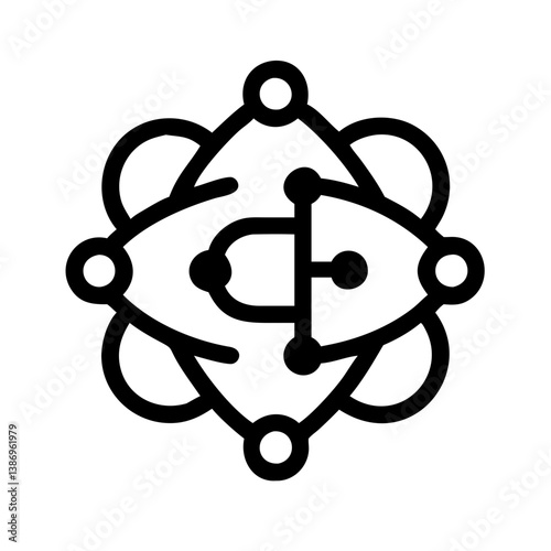 Quantum AI Hybrid Neural Network Illustration for Tech and Research