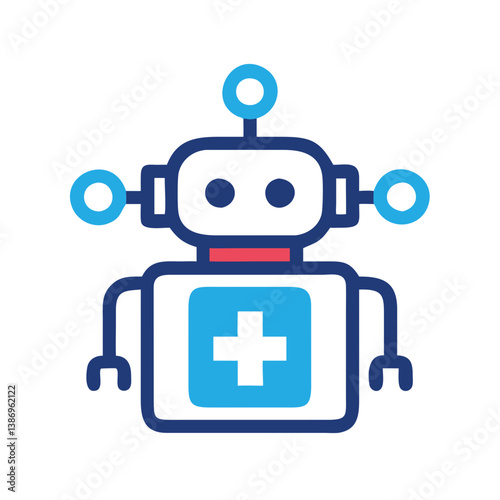 High-Tech Medical Bots Concept for Digital Health and Automation