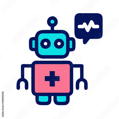 High-Tech Medical Bots Concept for Digital Health and Automation