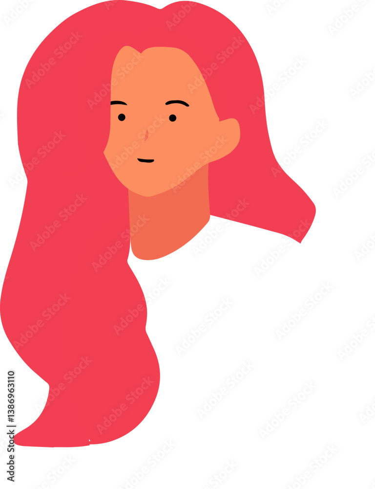 Fototapeta premium International wig day women using colorful wigs
