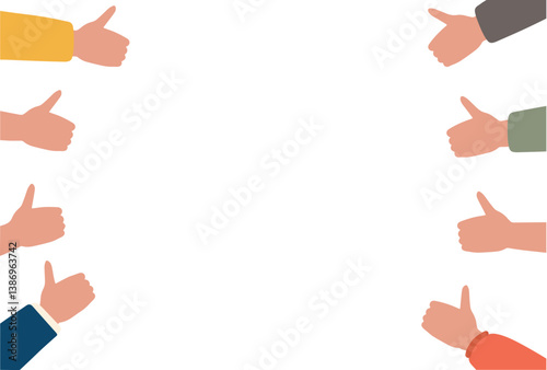 World Compliment Day Thumb up hands Background