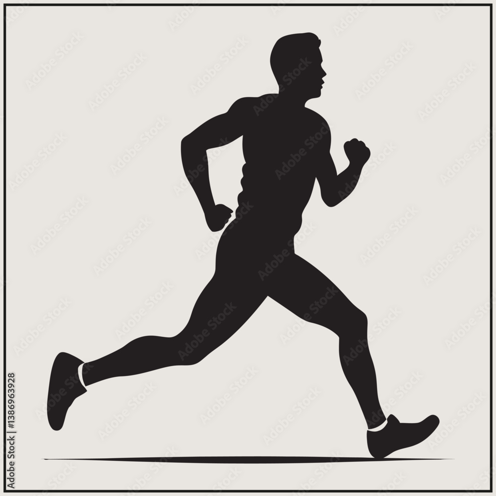 Running  boy Silhouette