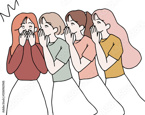 gossip girls whispering in ear secrets