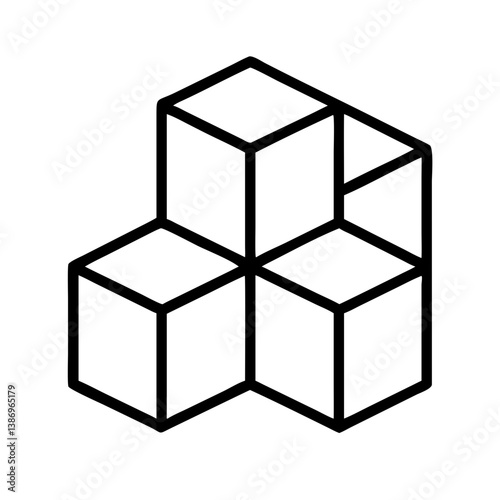 Futuristic Qubit Cubes Vector for Quantum Computing Concepts