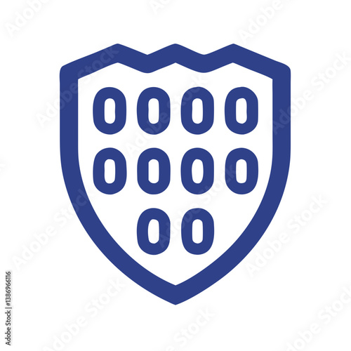 Wallpaper Mural Futuristic Binary Shield Vector for Internet Security and Encryption Torontodigital.ca