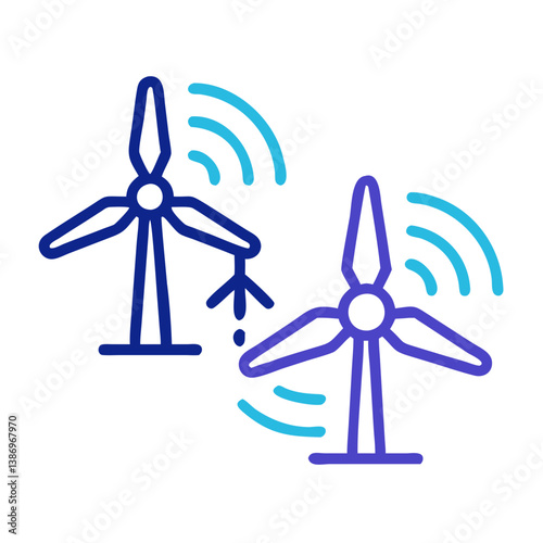 Smart Grid Concept with Wind Turbines and Neural Network Visualization