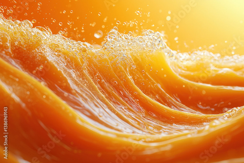 A bright and vibrant orange...