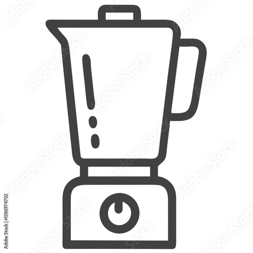 Blender icon for restaurant menu design, food blogs, recipe websites, culinary apps, and kitchen equipment catalogs