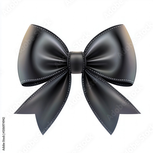 black bow isolated