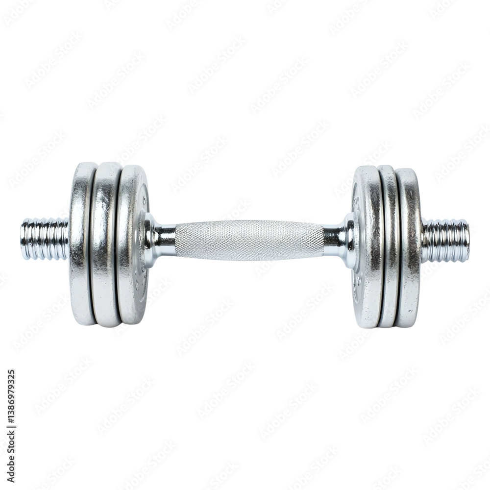 Metal dumbbell isolated on transparent background Metal dumbbell isolated on transparent background