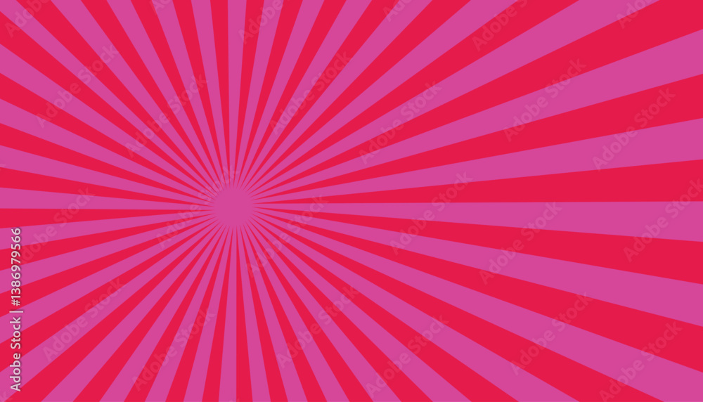 Fototapeta premium Pink Color Starburst and Sunburst abstract background
