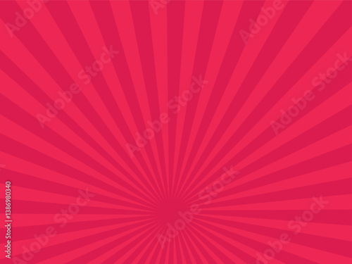 Abstract explosion background in gradient pink color. Sun glare effect radiates. Sunlight sparkle pattern.