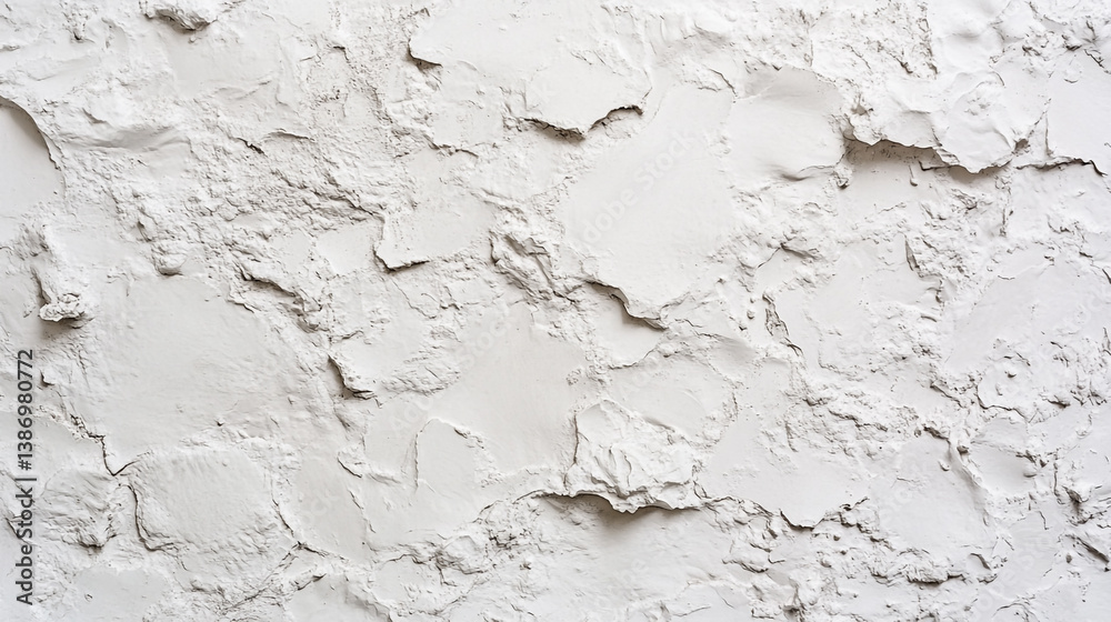 Obraz premium Close up of a white textured surface with peeling paint creating a rough and uneven appearance overall