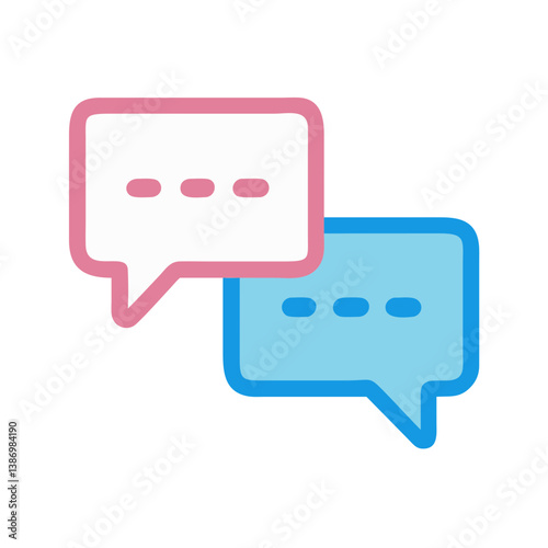Chat Bubbles Representing Messaging or Feedback Icon Design