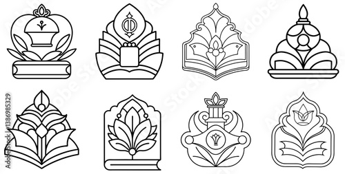 Luxury – Outline Coloring Book Line Art Set
