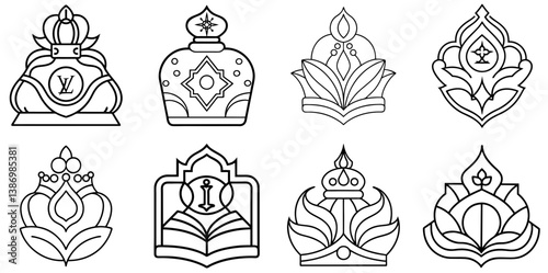 Luxury – Outline Coloring Book Line Art Set