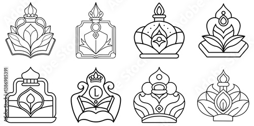 Luxury – Outline Coloring Book Line Art Set