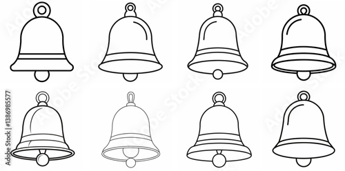 Metal Bell – Outline Coloring Book Line Art Set