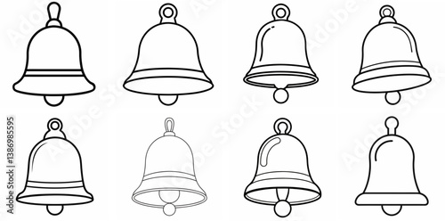 Metal Bell – Outline Coloring Book Line Art Set