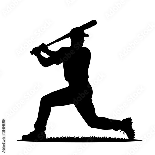 baseball player Silhouette , baseball player vector