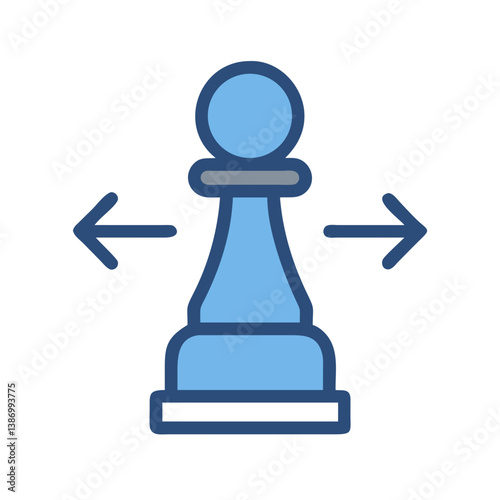 Chess Pawn Representing Strategy or Decision Making Icon Design