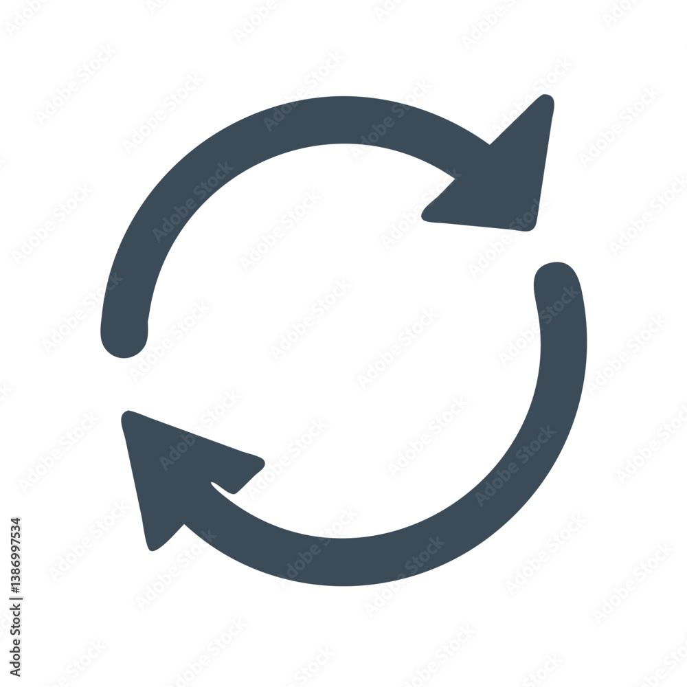 Circular Arrow Representing Refresh or Repeat Icon Design Circular Arrow Representing Refresh or Repeat Icon Design