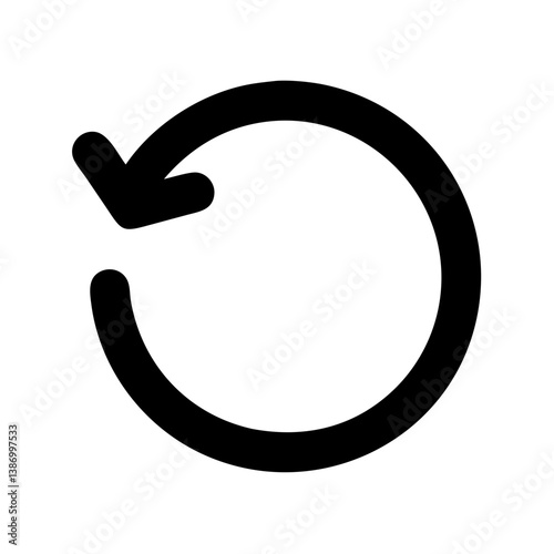 Circular Arrow Representing Refresh or Repeat Icon Design
