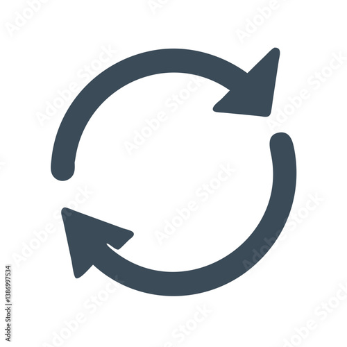 Circular Arrow Representing Refresh or Repeat Icon Design