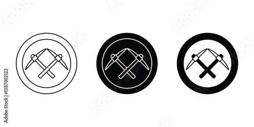 Coin miner crypto icon with sleek, minimal design. Ideal for digital currency, blockchain, and mining apps. High-quality vector, fully scalable and easy to customize.
