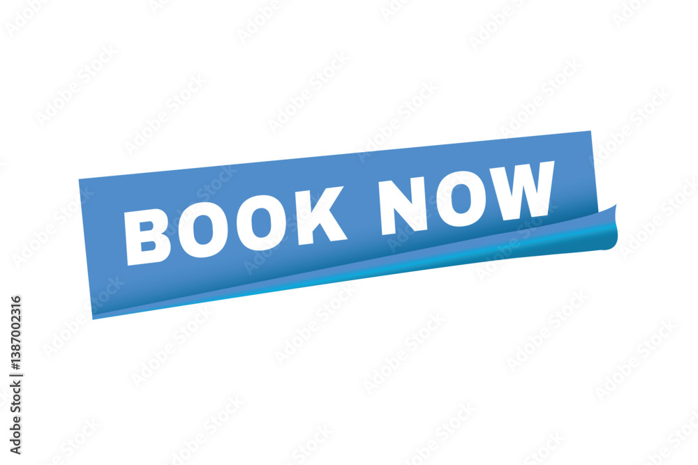 Book now banner vector modern sticker icon, label design. Advertising template. Book now banner vector modern sticker icon, label design. Advertising template.