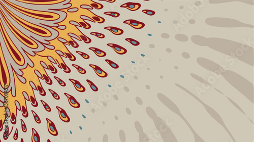 Abstract design featuring vibrant shapes and contrasting colors on a soft background Generative AI