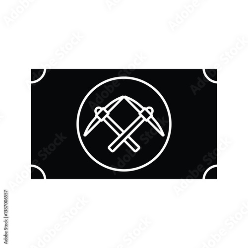 Cash miner crypto icon with clean, modern design. Ideal for blockchain, digital finance, and crypto earnings themes. High-quality vector, fully editable and ready for any project.