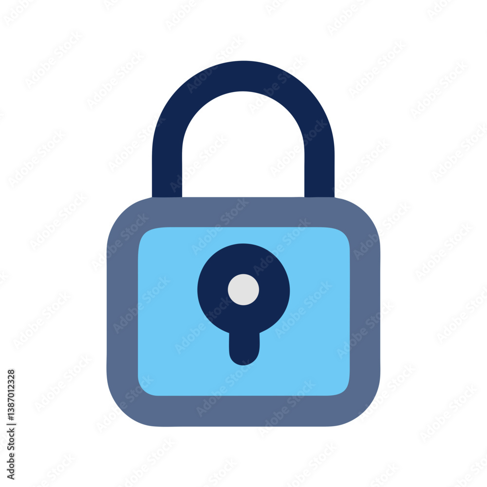 Closed Padlock Representing Security or Privacy Icon Design Closed Padlock Representing Security or Privacy Icon Design