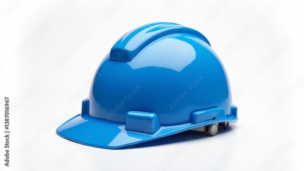 Fototapeta premium Isolated Blue Construction Worker Safety Helmet