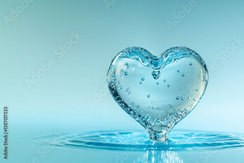 heart shaped water