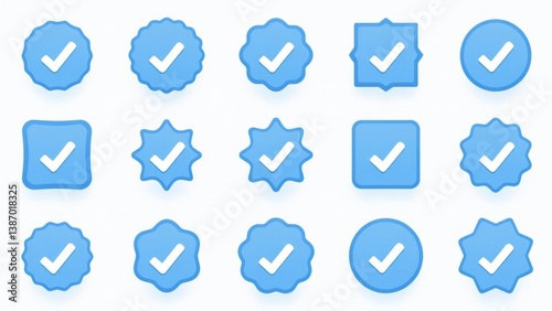Free Download Blue Check Verification Badge Icon Collection - GFXLoad