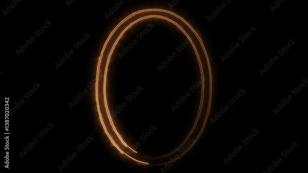 Oval shape glowing frame , Retro glowing frame animation Oval shape glowing frame , Retro glowing frame animation